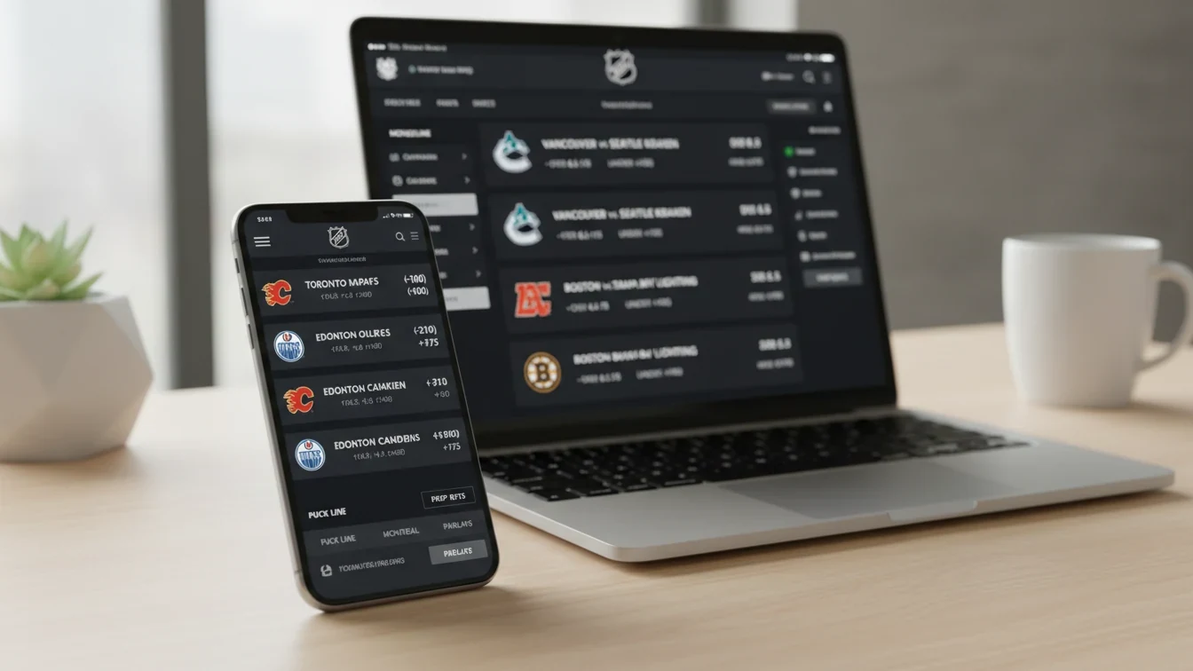 NHL Betting Markeder Oversigt over forskellige NHL betting-markeder og odds på skærm
