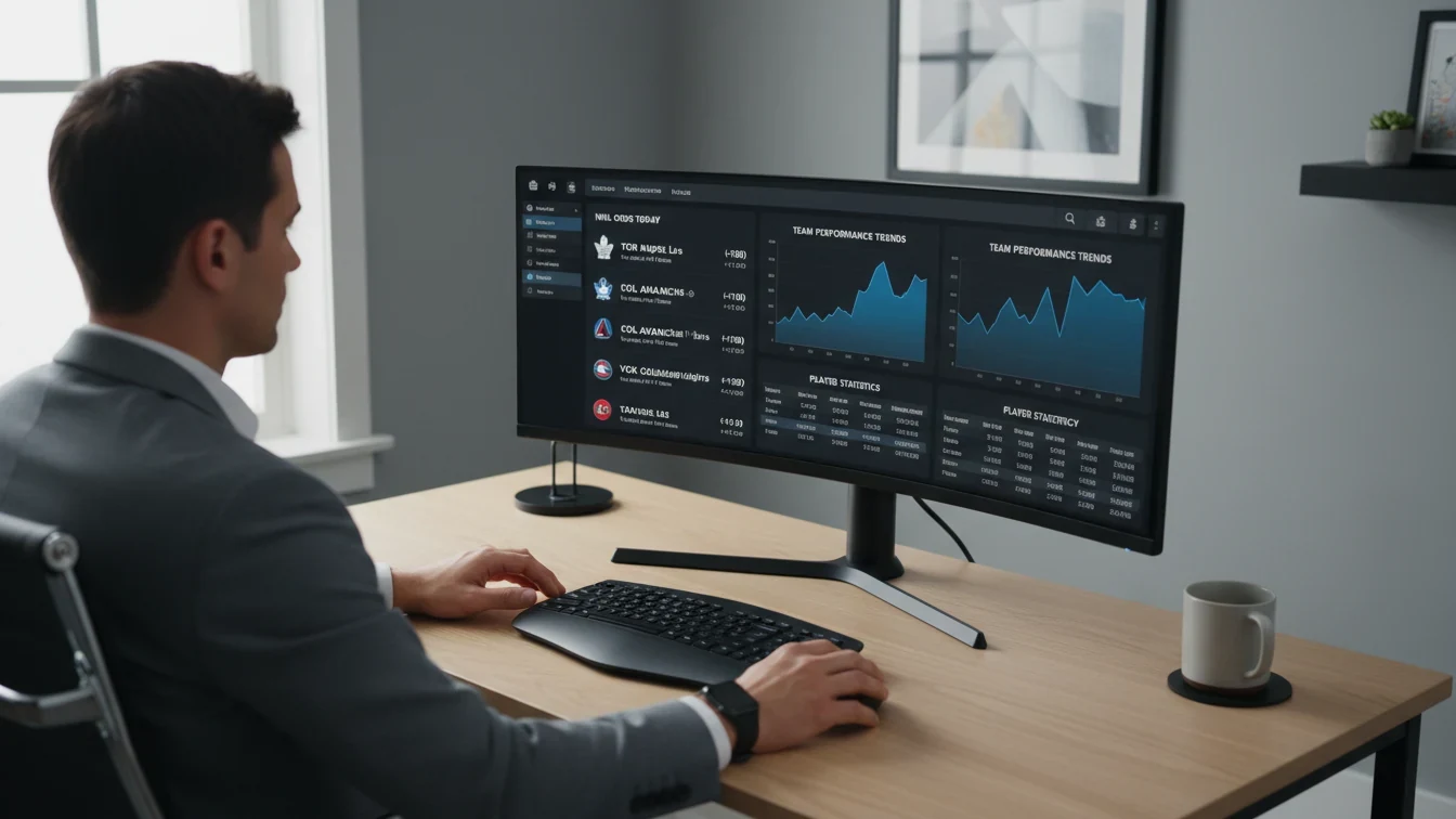 VM Odds Analyse Person der analyserer odds og statistik for VM ishockey betting